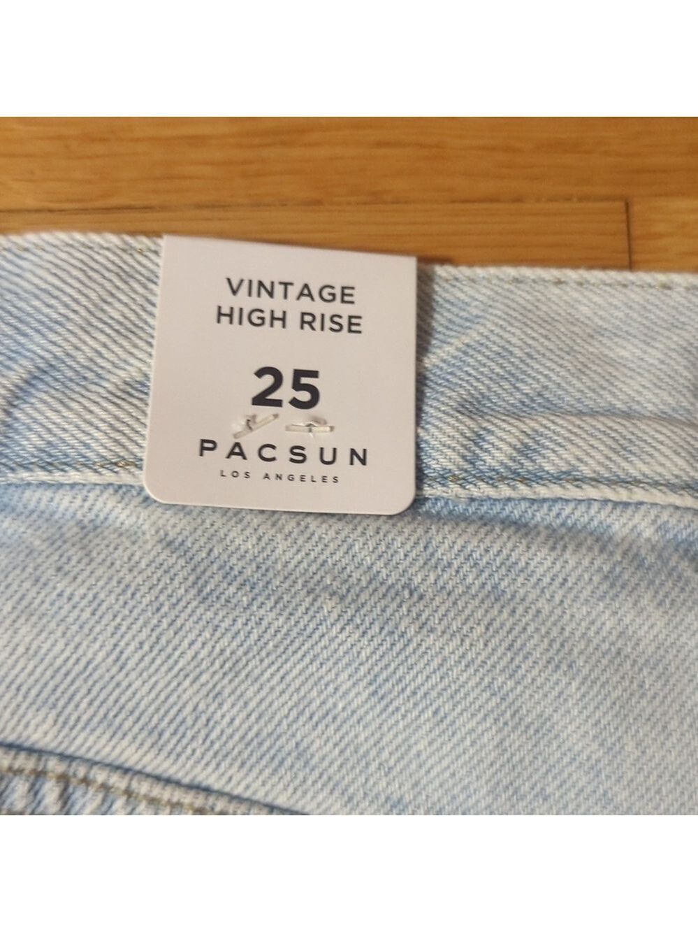 PacSun High Rise Jean Shorts Button Fly Size 25 - Picture 12 of 12